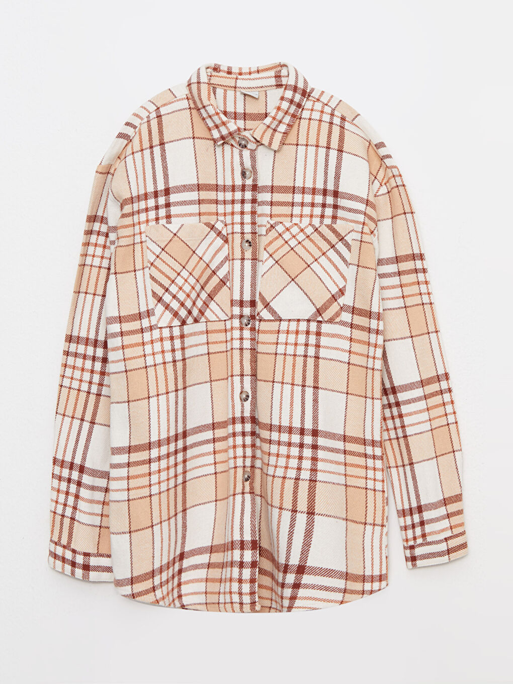 Plaid Long Sleeve Gabardine Girl Shirt