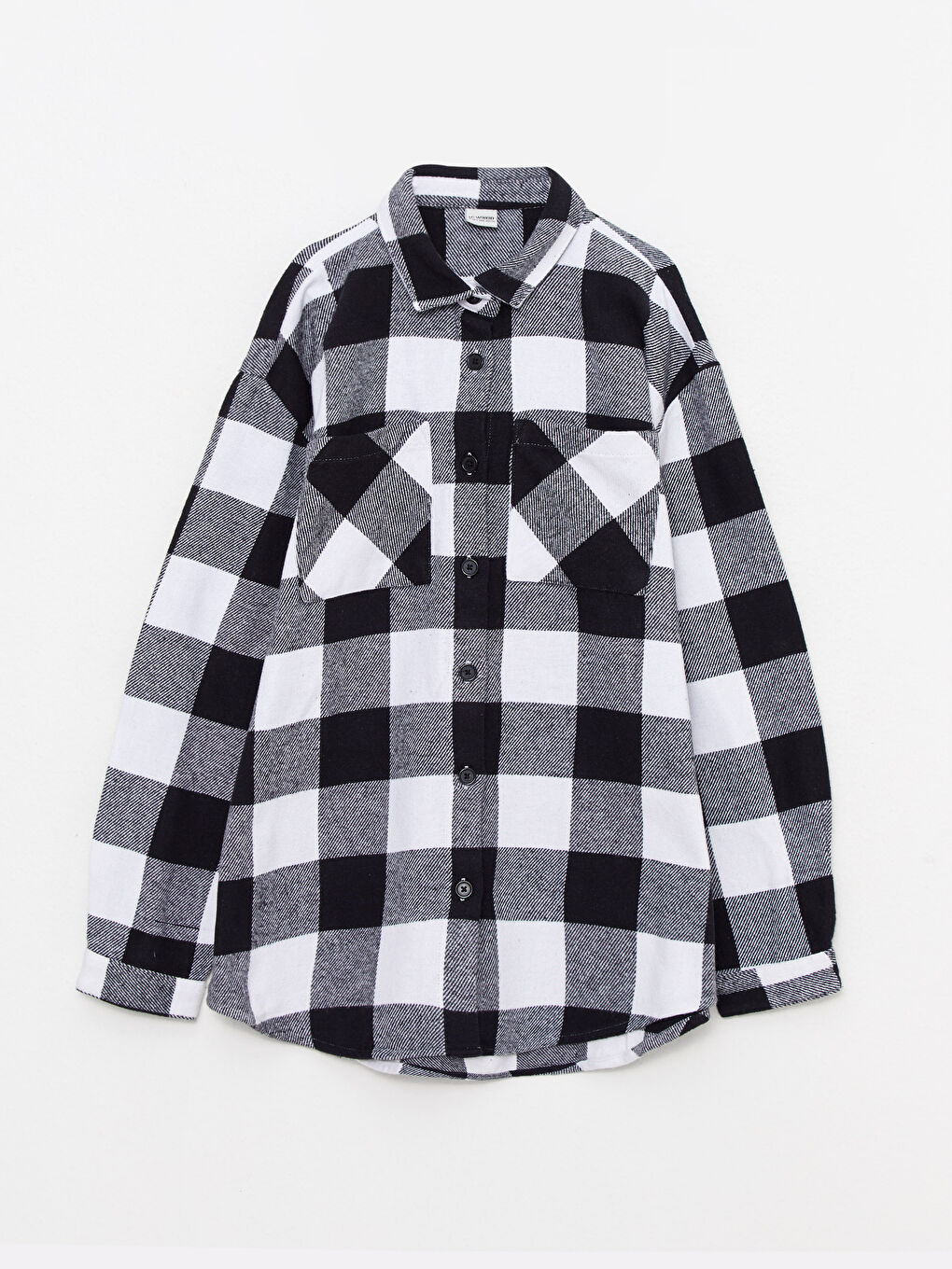 Plaid Long Sleeve Gabardine Girl Shirt