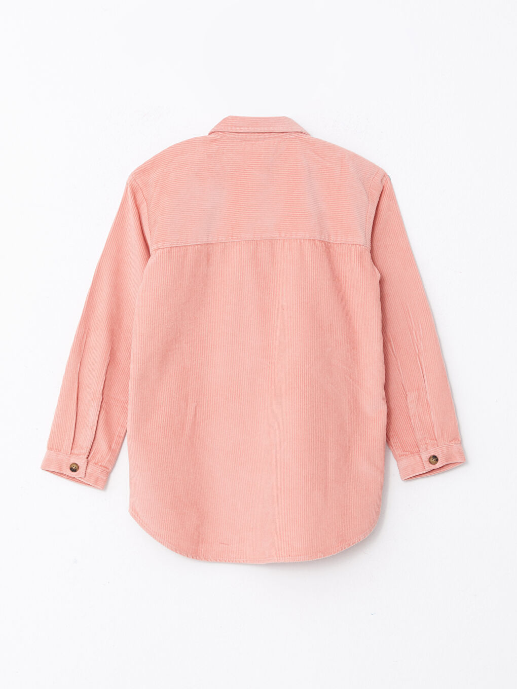 Basic Long Sleeve Velvet Girl Shirt-1
