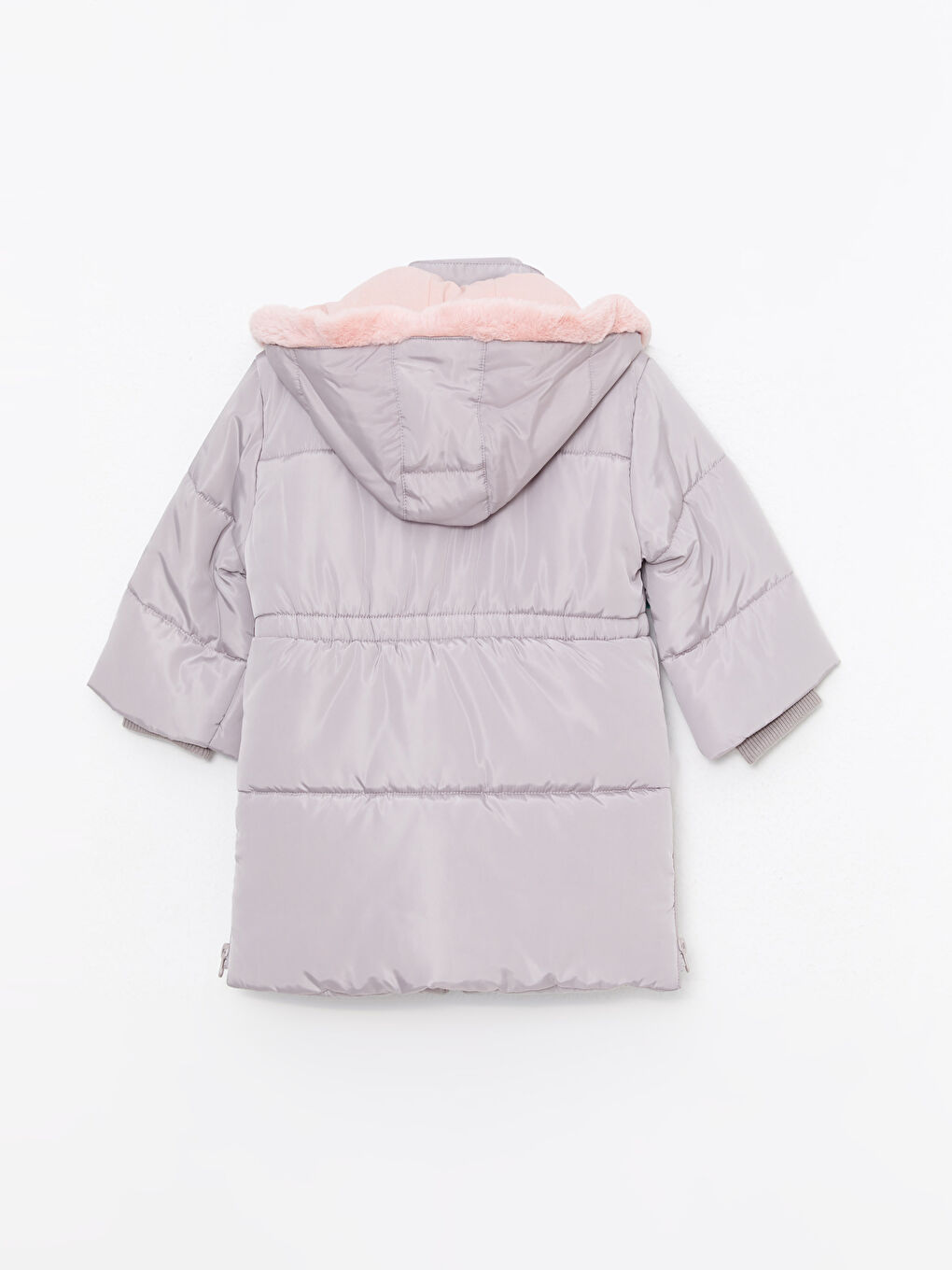 Капюшонды ұзын жеңді негізгі қыз балаға арналған пальто-1
