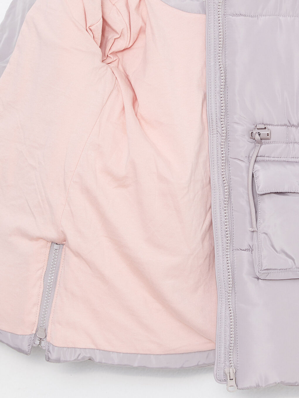 Капюшонды ұзын жеңді негізгі қыз балаға арналған пальто-3