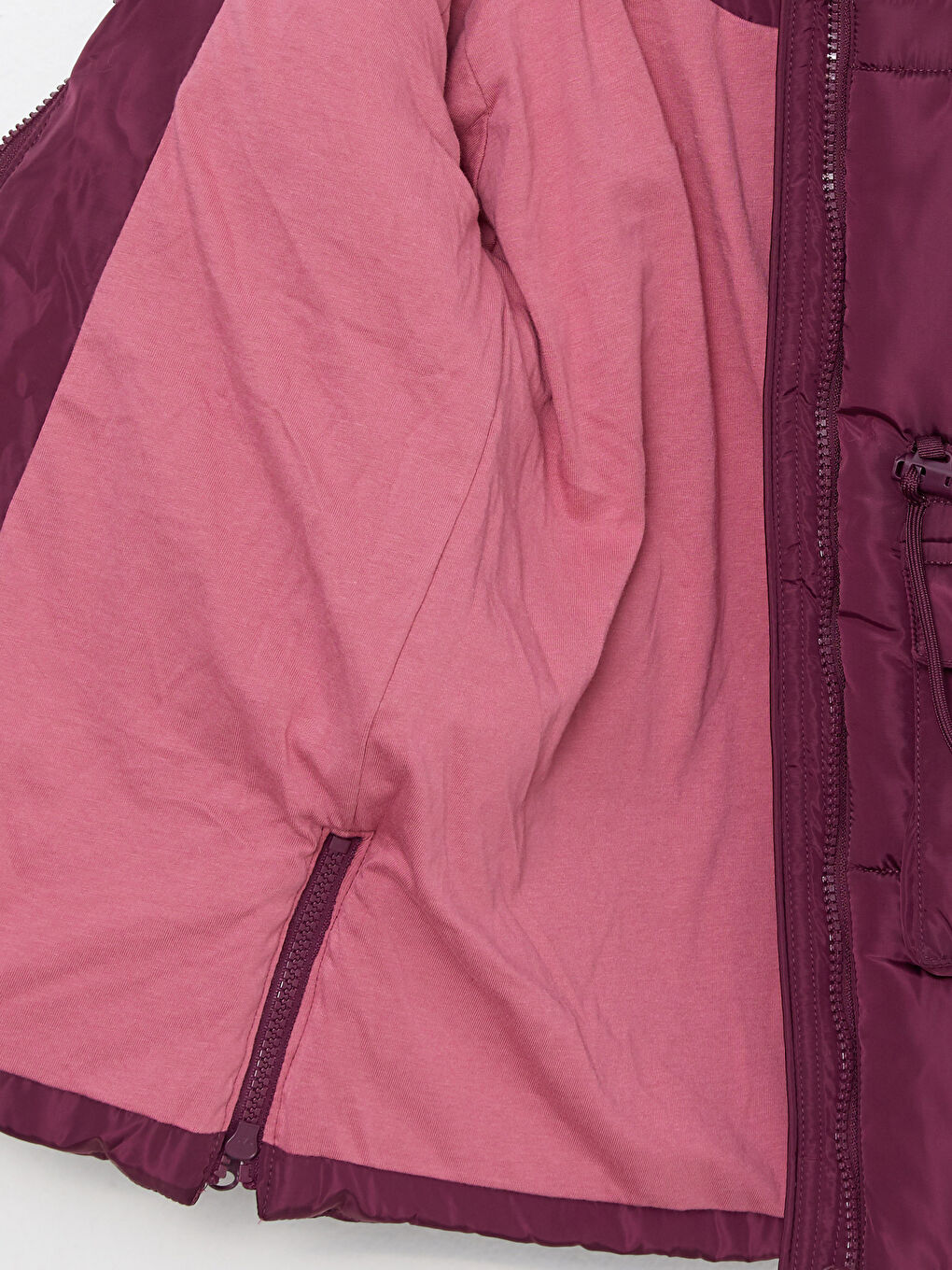 Капюшонды ұзын жеңді негізгі қыз балаға арналған пальто-3