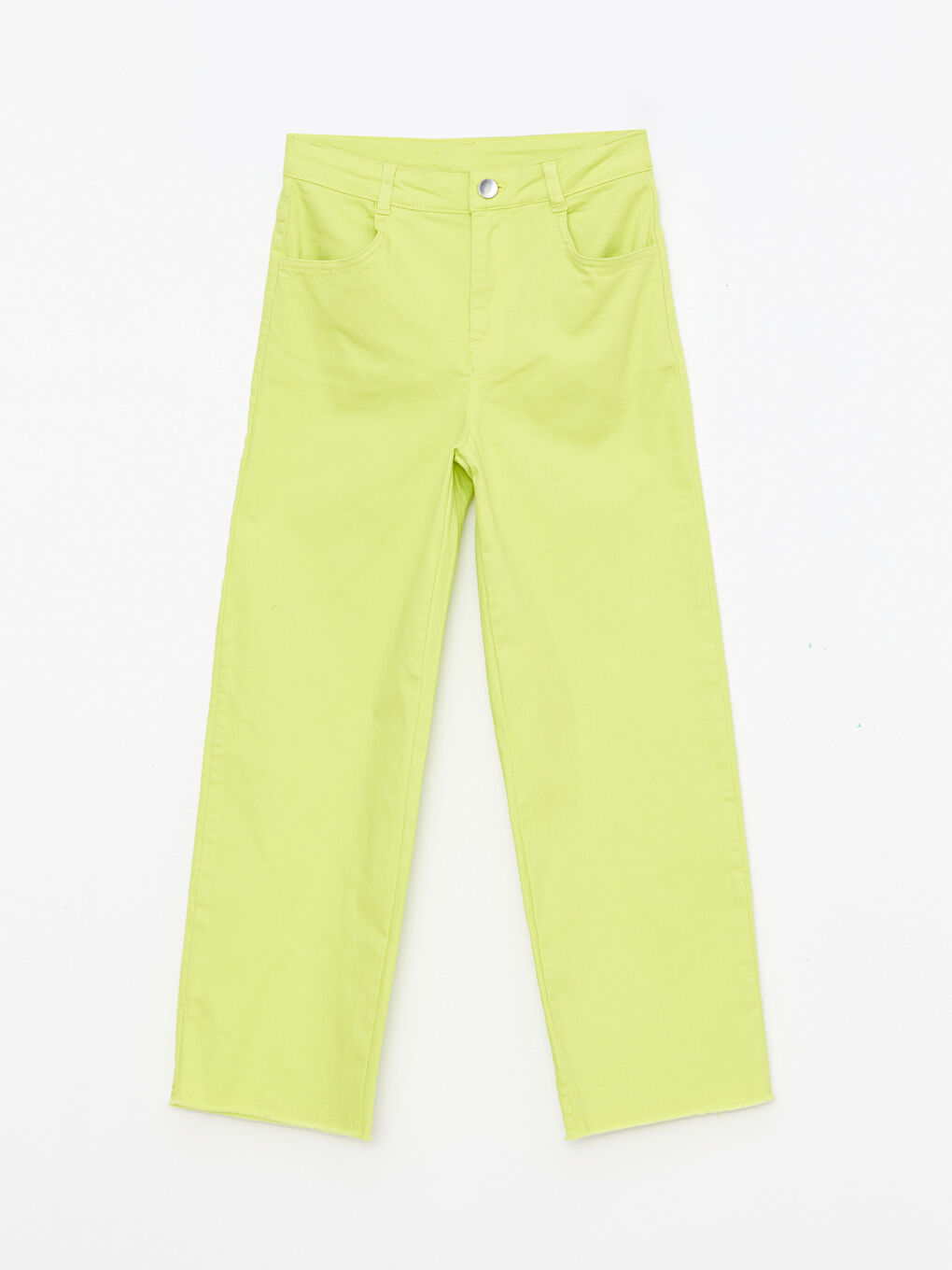 Pantaloni Evazați Simpli Gabardină Fete