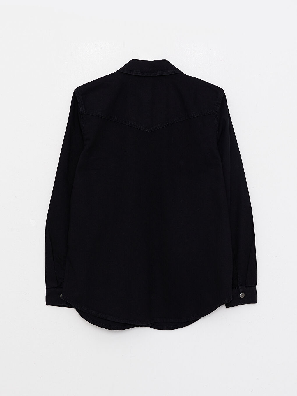 Front Button Closure Straight Long Sleeve Women's Rodeo Jean Shirt-6