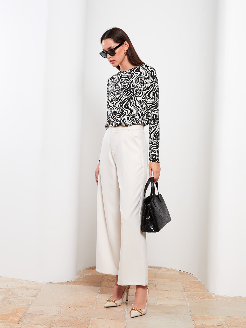 Geantă de umăr din piele ecologică pentru femei-1