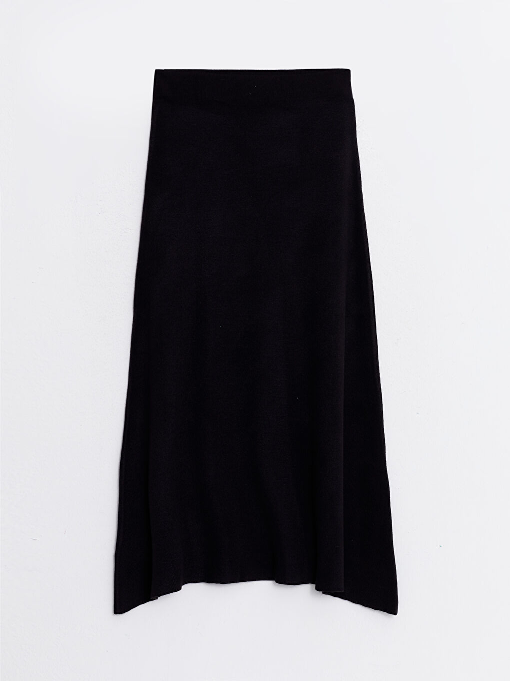 Siyah Düz Triko Kadın Etek-6