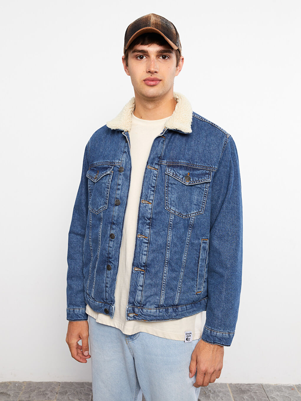 LCW Jeans Regular Fit Denim-Mantel für Herren mit Kragen -W23816Z8-H45