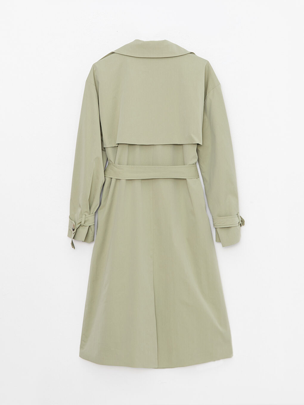 LCW Modest Jacket Collar Regular Long Sleeve Women's Trench Coat -W23819Z8-SEV