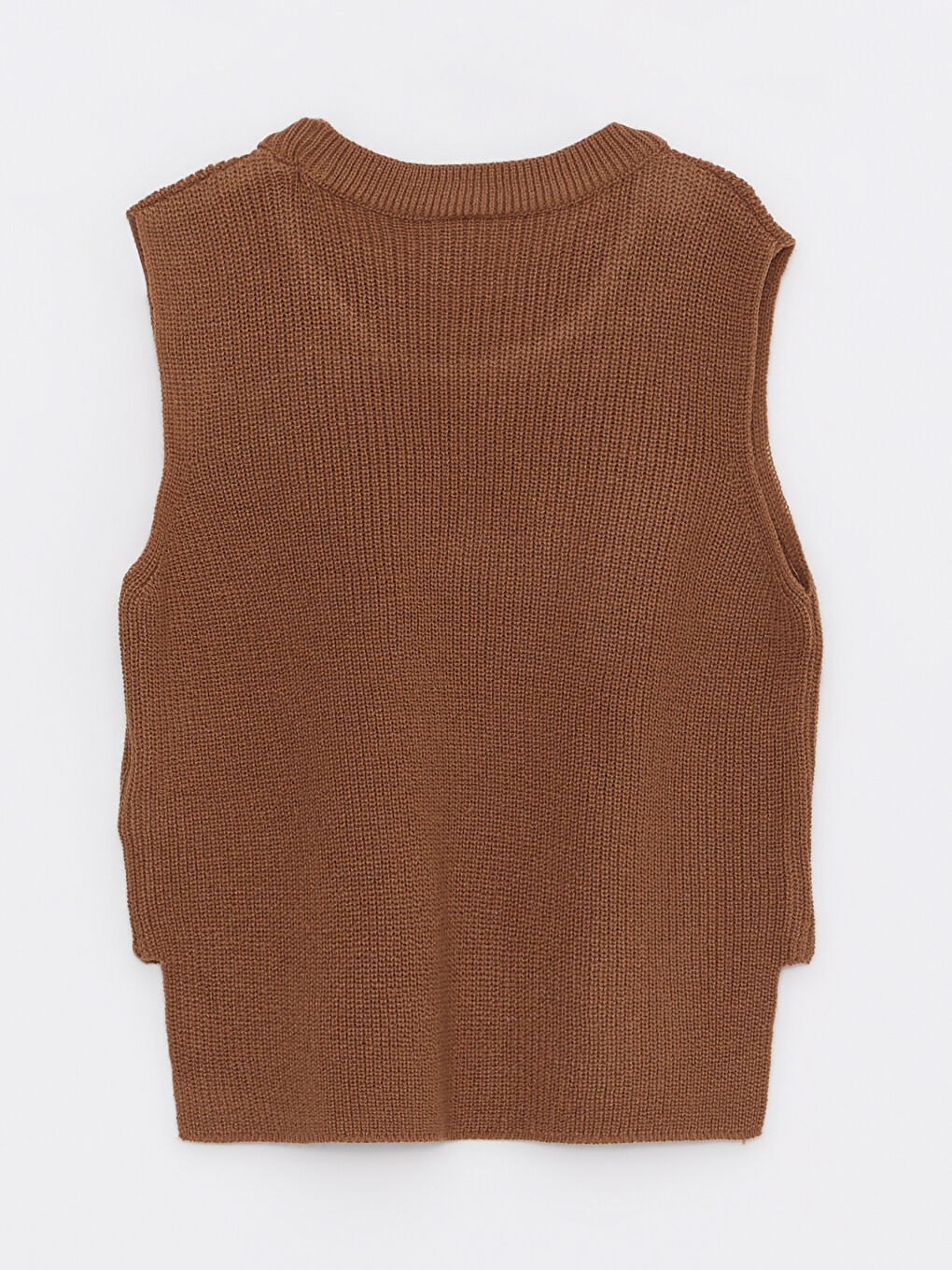 Kahverengi Bisiklet Yaka Basic Erkek Bebek Triko Süveter ve Tayt 2'li Takım-2