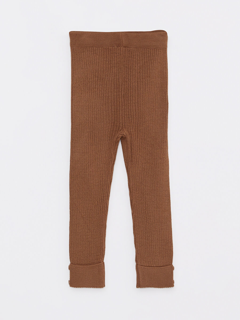 Kahverengi Bisiklet Yaka Basic Erkek Bebek Triko Süveter ve Tayt 2'li Takım-3