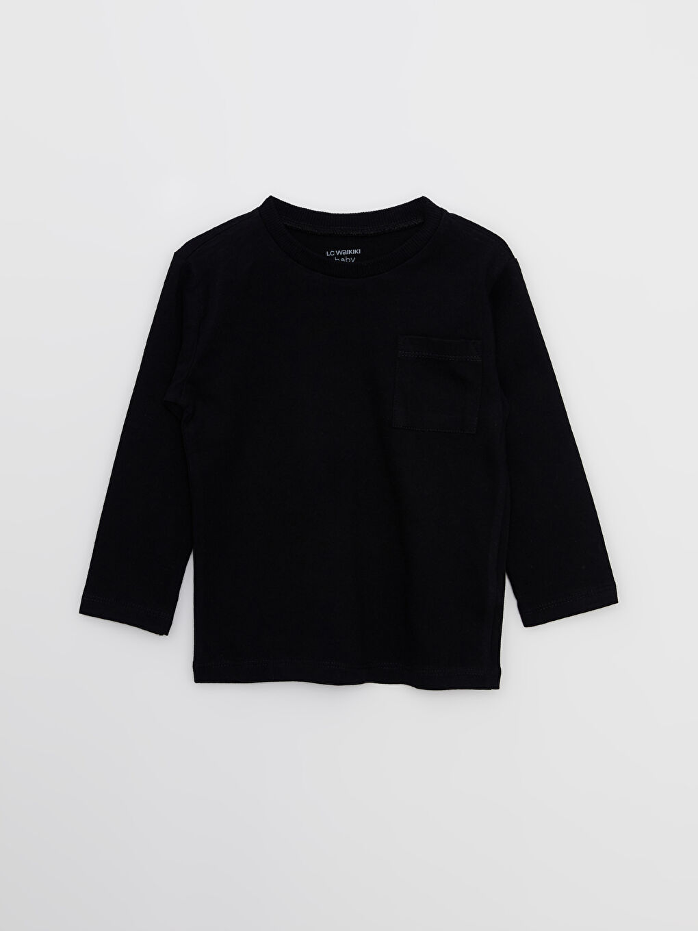 Crew Neck Long Sleeve Basic Baby Boys' T-Shirt