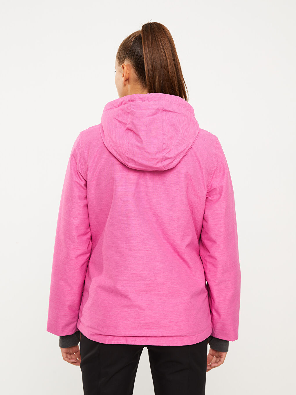 LC Waikiki Hooded Color Block Long Sleeve Women's Ski Jacket -W23841Z8-GWG
