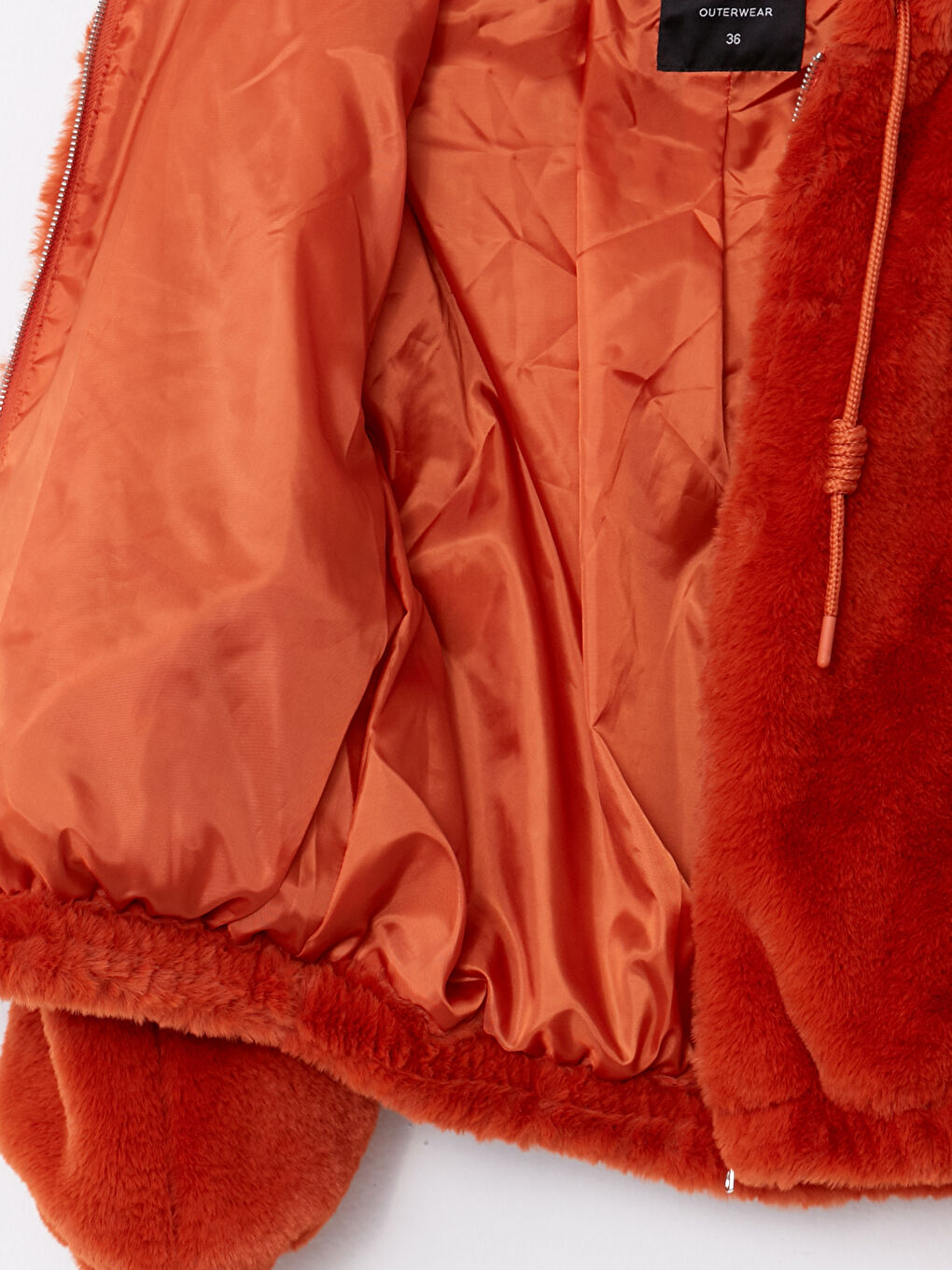 Mit Kapuze Regulär Langarm Plüsch Damenmantel-8