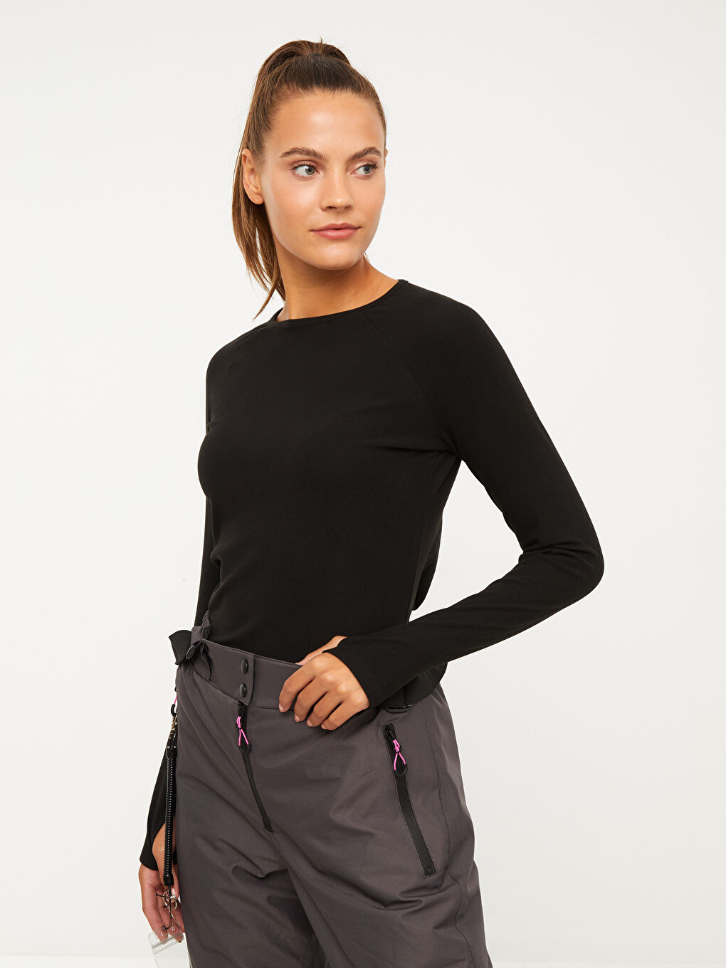 LCW OUTDOOR Crew Neck Women's Bodysuit -W23845Z8-CVL