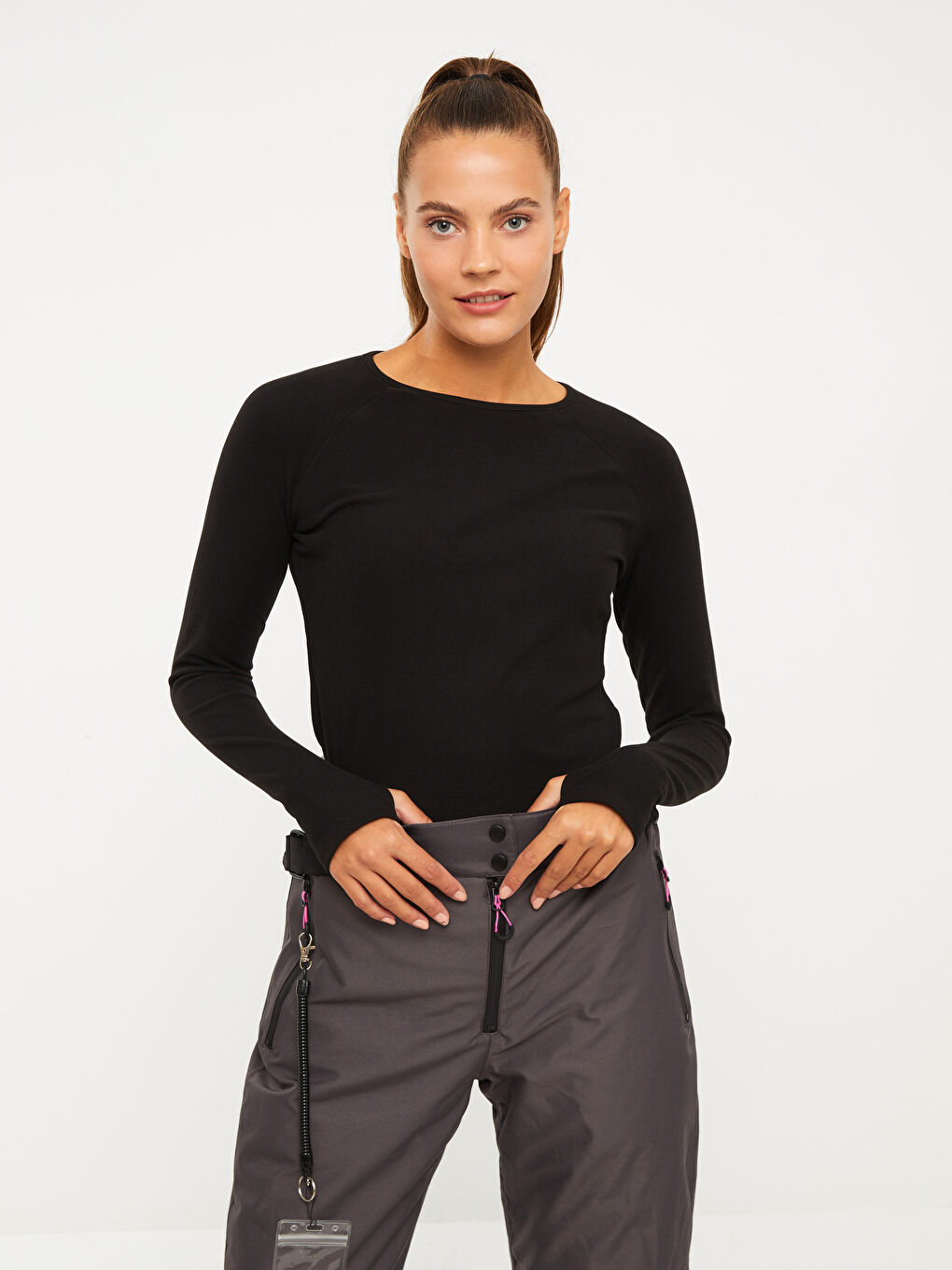 LCW OUTDOOR Crew Neck Women's Bodysuit -W23845Z8-CVL