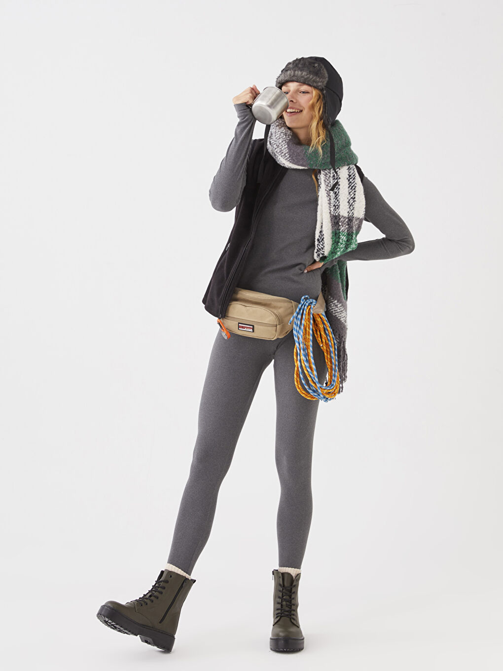 LCW OUTDOOR Crew Neck Women's Bodysuit -W23845Z8-LAL