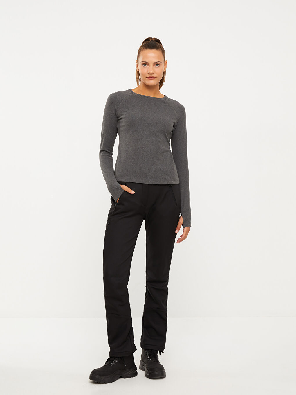 LCW OUTDOOR Crew Neck Women's Bodysuit -W23845Z8-LAL
