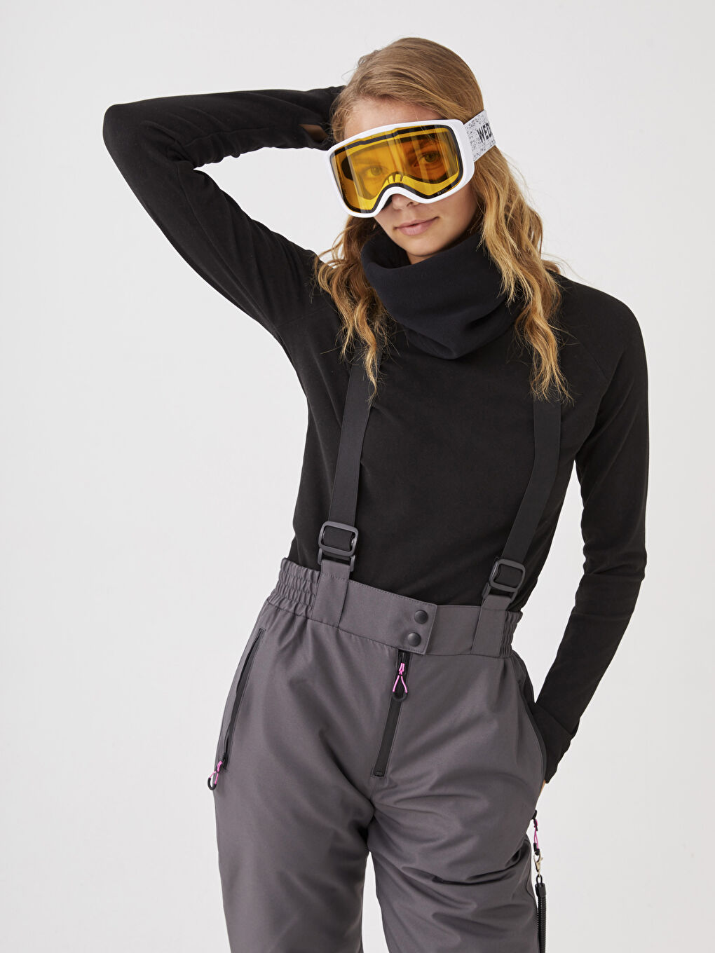 LCW OUTDOOR Reflector Printed Strap Detail Women's Ski Pants -W23848Z8-UXA