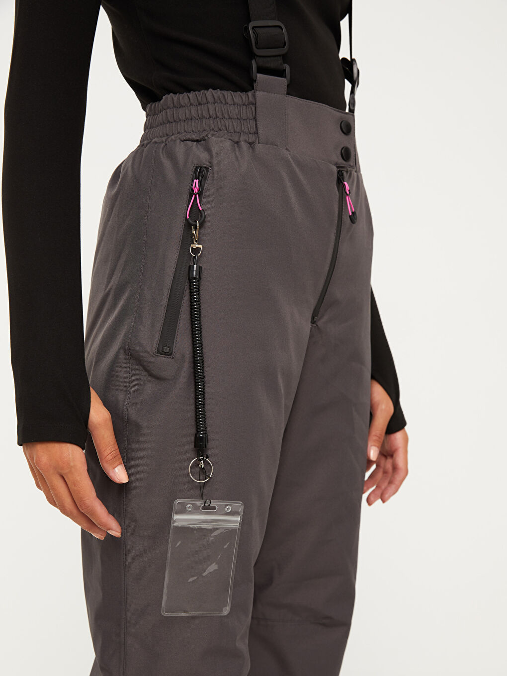 LCW OUTDOOR Reflector Printed Strap Detail Women's Ski Pants -W23848Z8-UXA