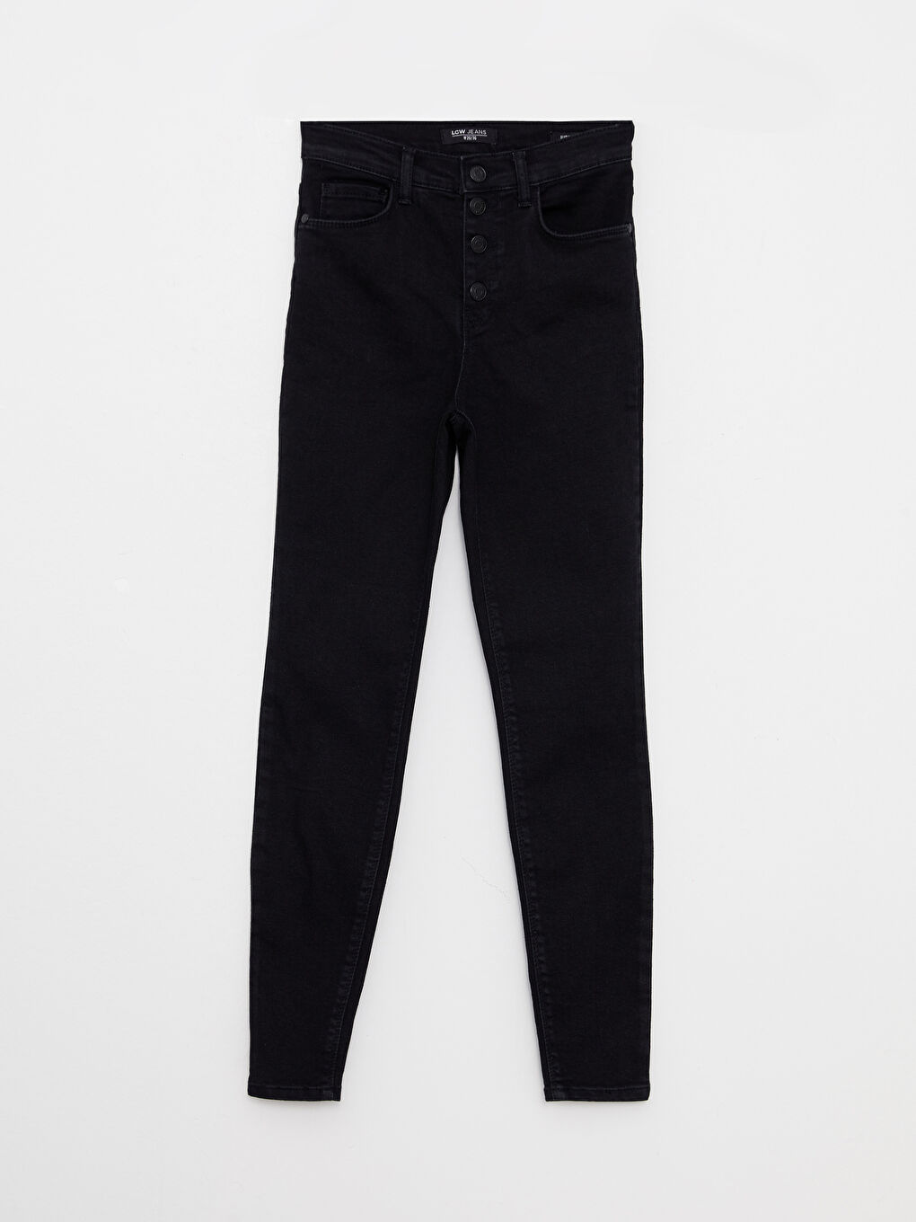 LCW Jeans Siyah Yüksek Bel Jüpiter Süper Skinny Fit Kadın Jean Pantolon - 5