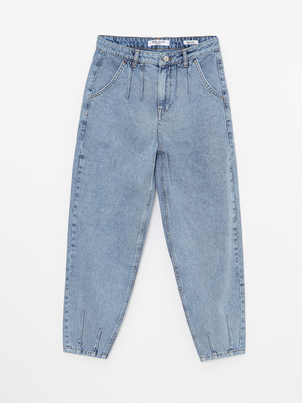 LCW Jeans High Waist Slouchy Straight Pocket Detailed Women's Rodeo Jeans -W23875Z8-311