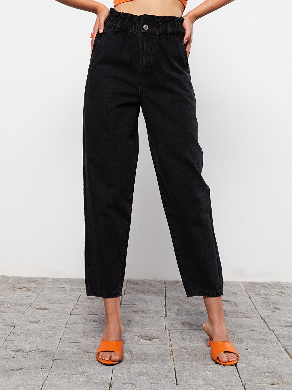 LCW Jeans Damen Jeans mit elastischem Bund und lässigem geradem Schnitt -W23880Z8-327