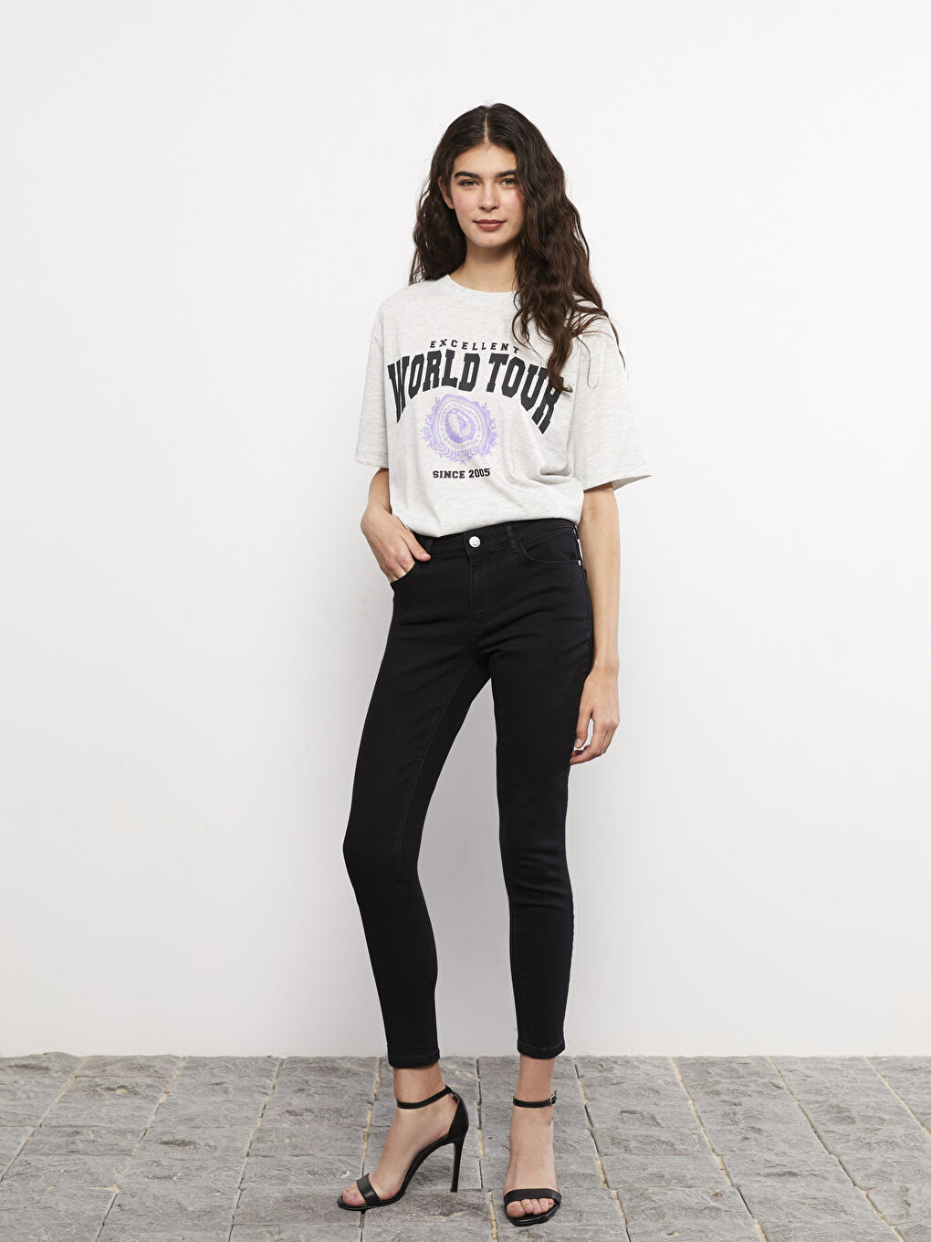 Siyah Mercury Skinny Fit Kadın Rodeo Jean Pantolon