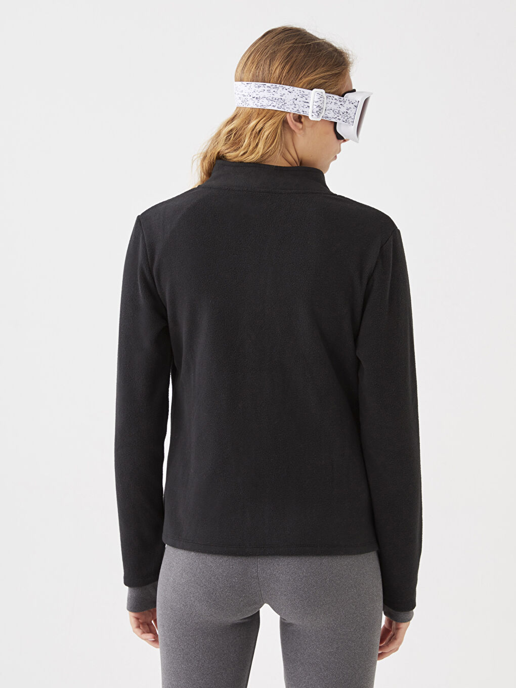 LCW OUTDOOR Turtle Neck Regular Long Sleeve Fleece Women's Cardigan -W23888Z8-CVL