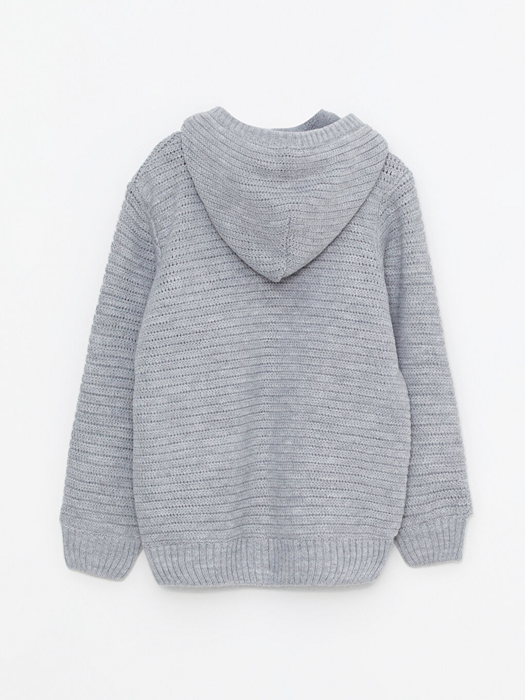 LCW Kids Kapuzierter Schlichter Langarm Jungen Strickjacke mit Reißverschluss -W23889Z4-DW2