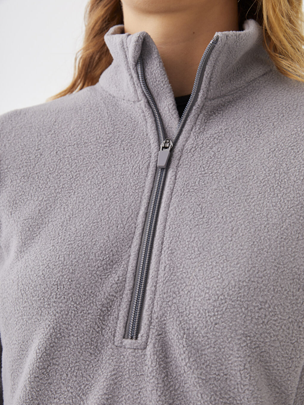 LCW OUTDOOR Dik Yaka Düz Uzun Kollu Kadın Sweatshirt -W23895Z8-UXA