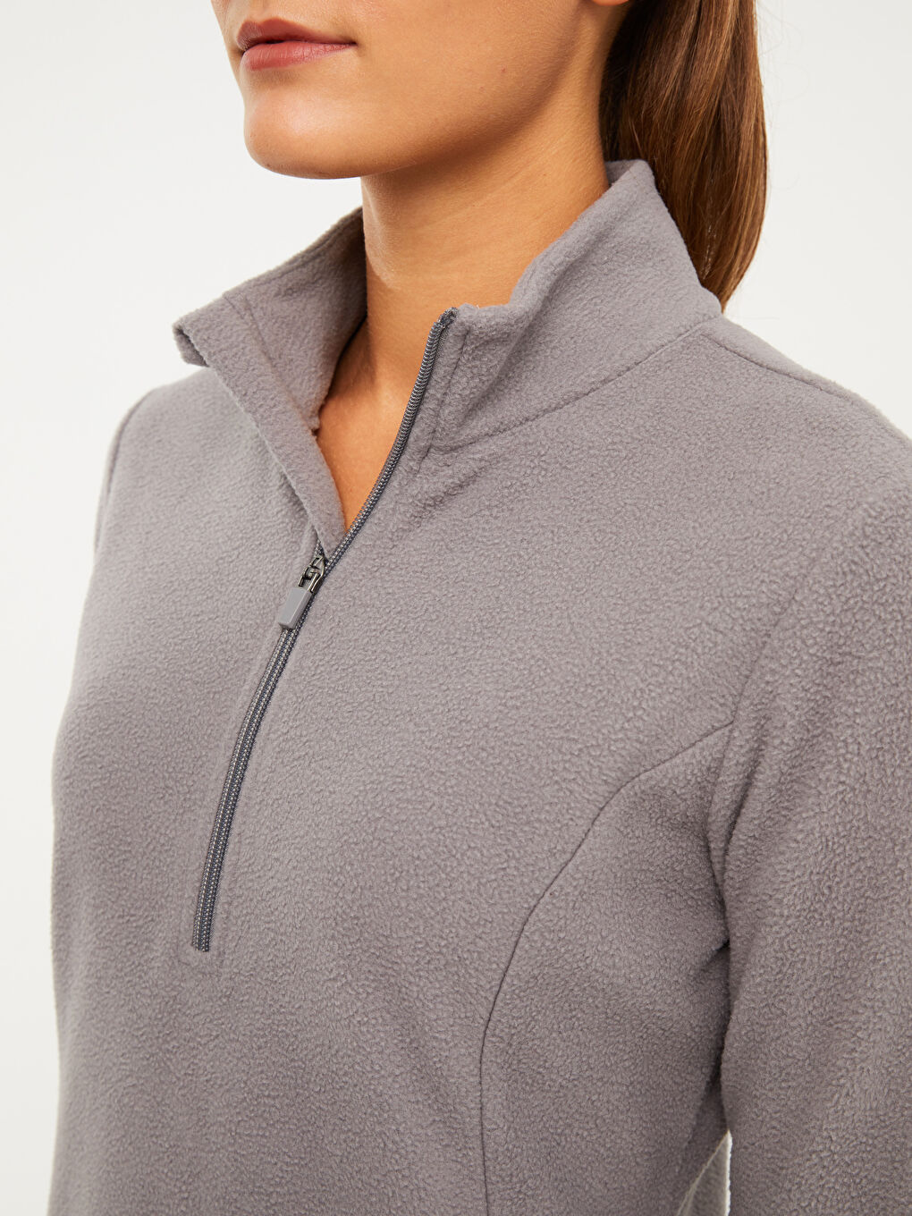 LCW OUTDOOR Dik Yaka Düz Uzun Kollu Kadın Sweatshirt -W23895Z8-UXA