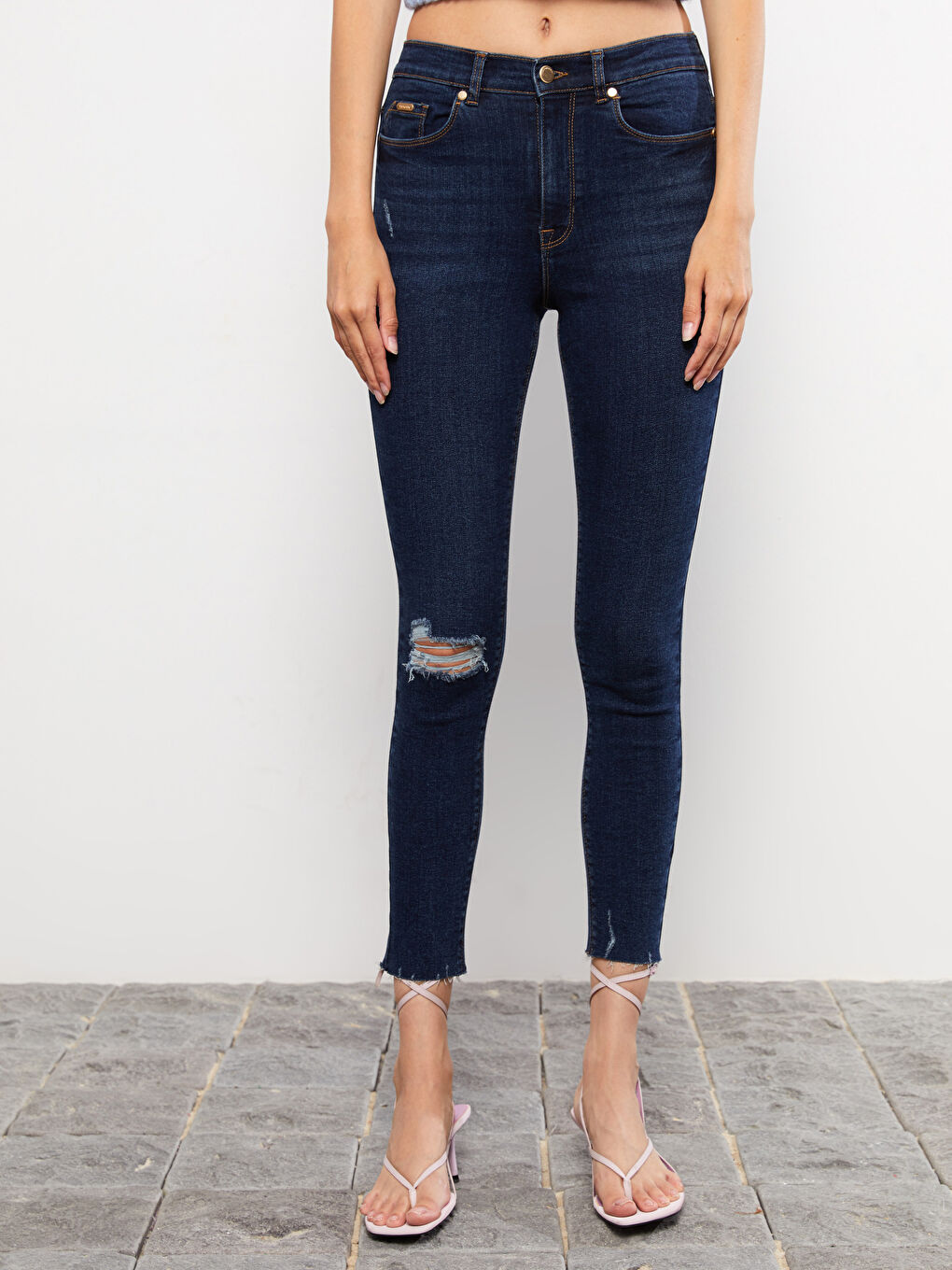 LCW Jeans Дънки с висока талия Юпитер супер скини фит за жени -W23903Z8-309