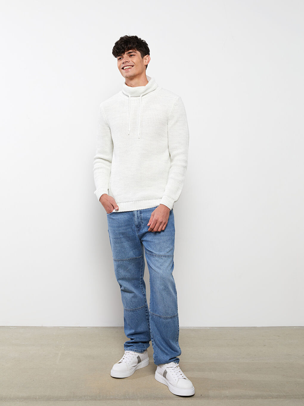 XSIDE Trichterkragen-Hoodie Langarm Herren Tricot Pullover -W23911Z8-847