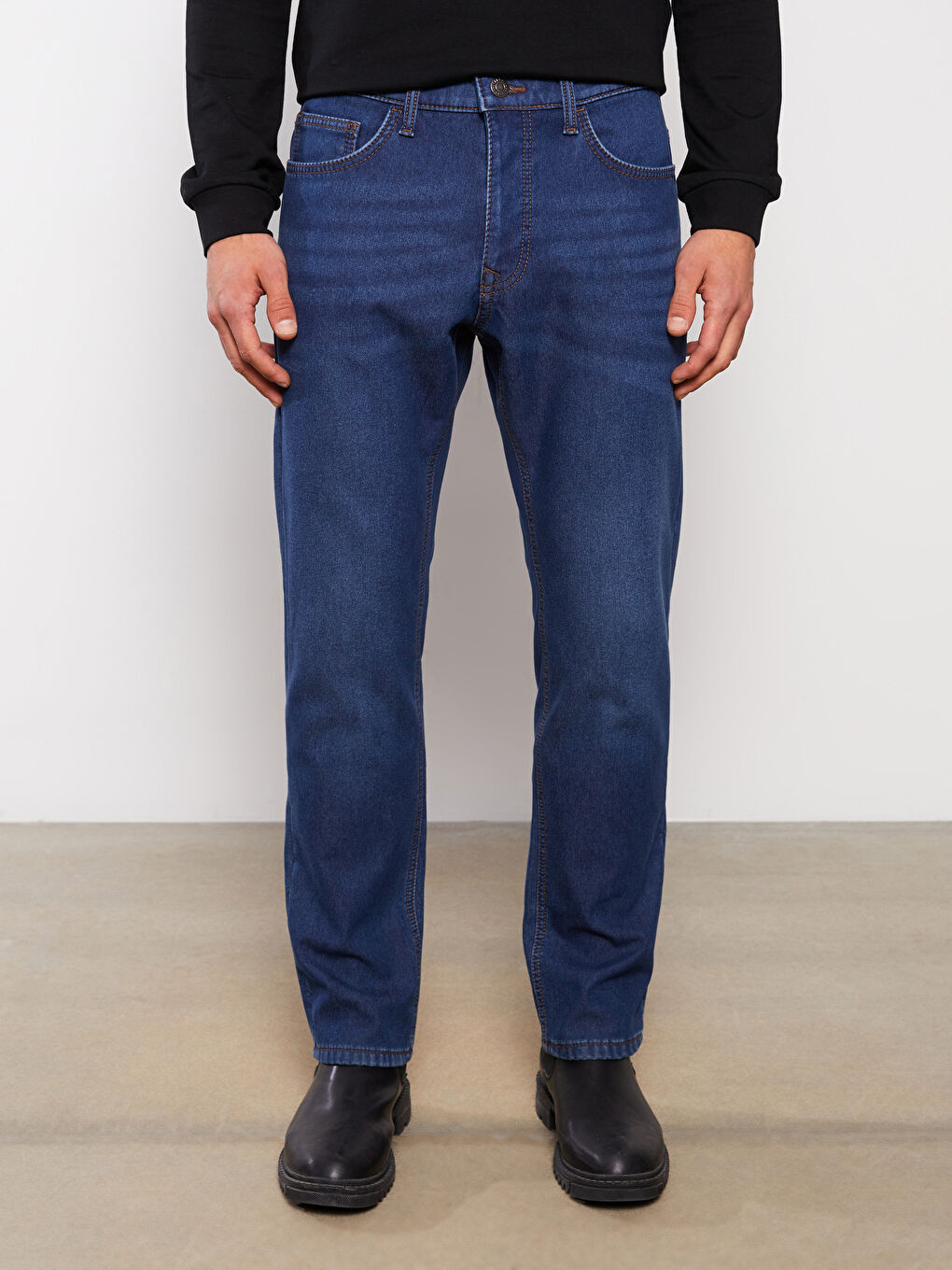 LCW Jeans Indigo 779 Regular Fit İçi Polarlı Kışlık Erkek Jean Pantolon - 2
