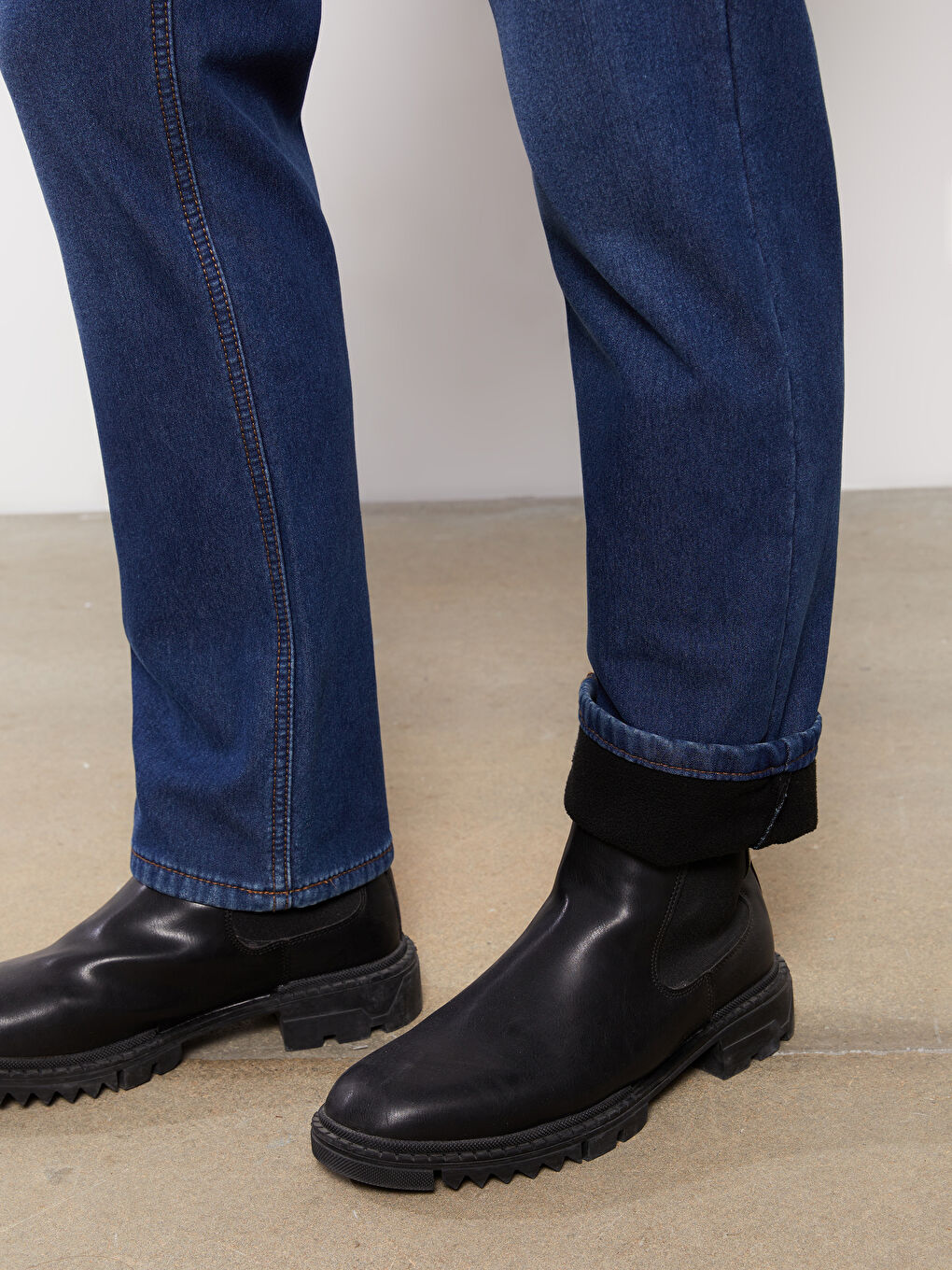 LCW Jeans Indigo 779 Regular Fit İçi Polarlı Kışlık Erkek Jean Pantolon - 3