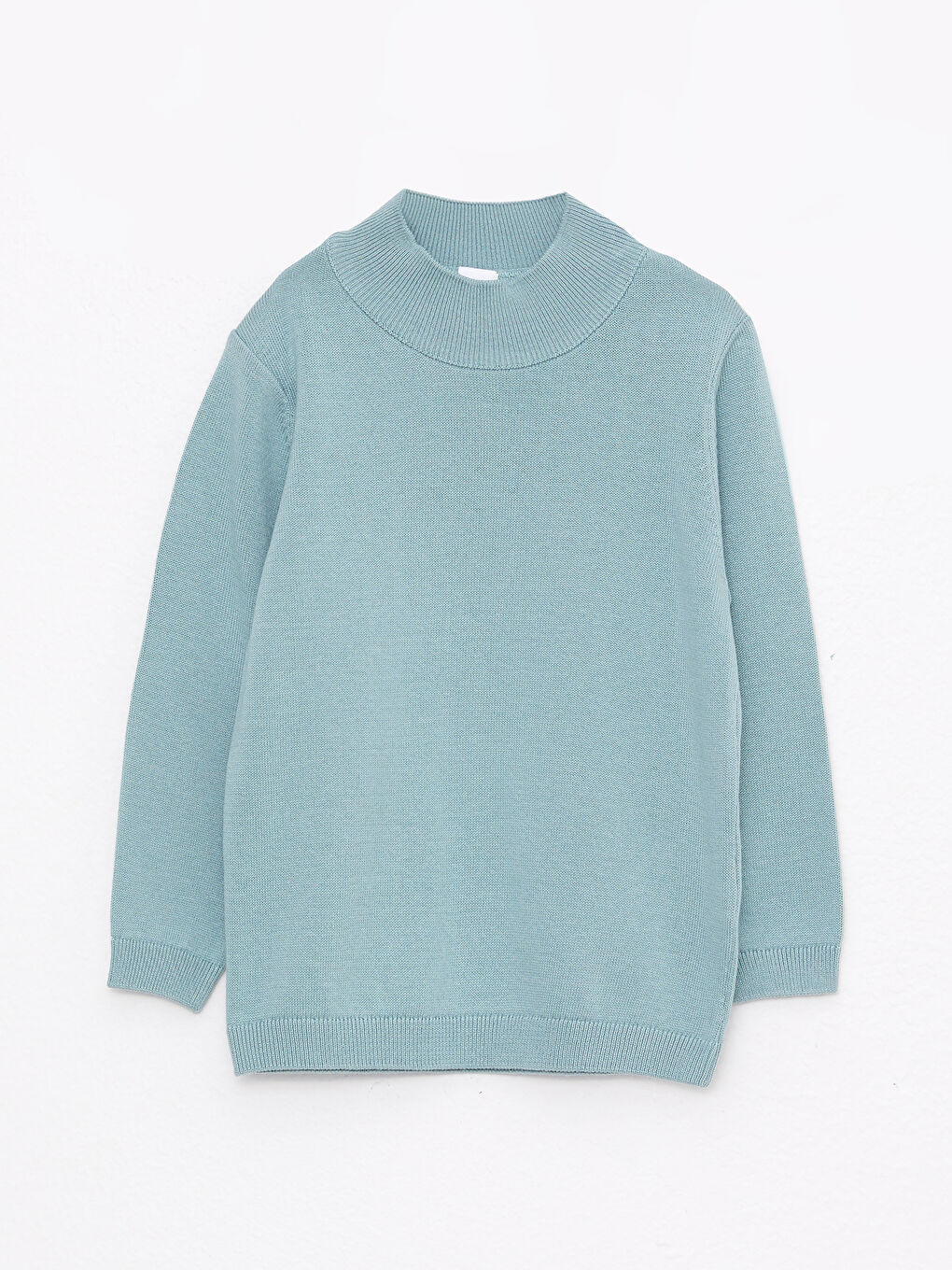 Yeşil Yarım Balıkçı Yaka Basic Uzun Kollu Erkek Bebek Triko Kazak