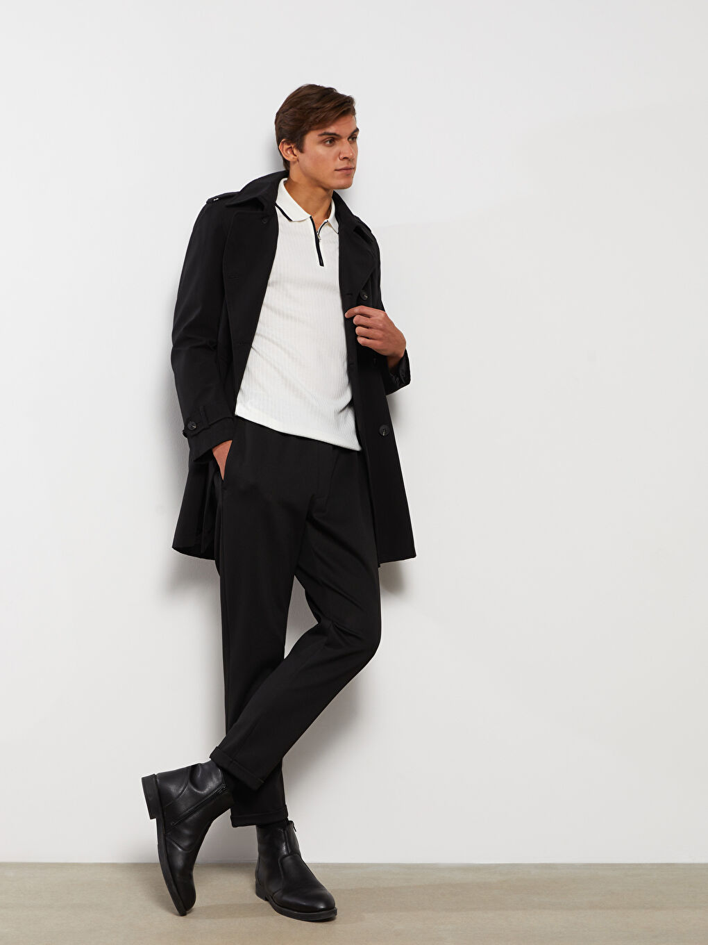 LCW Vision Slim Fit Beli Bağlama Detaylı Erkek Pantolon -W23943Z8-E0N