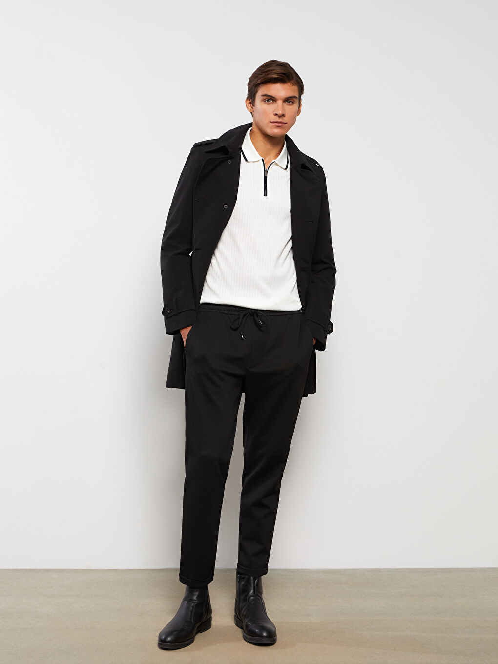 LCW Vision Slim Fit Beli Bağlama Detaylı Erkek Pantolon -W23943Z8-E0N