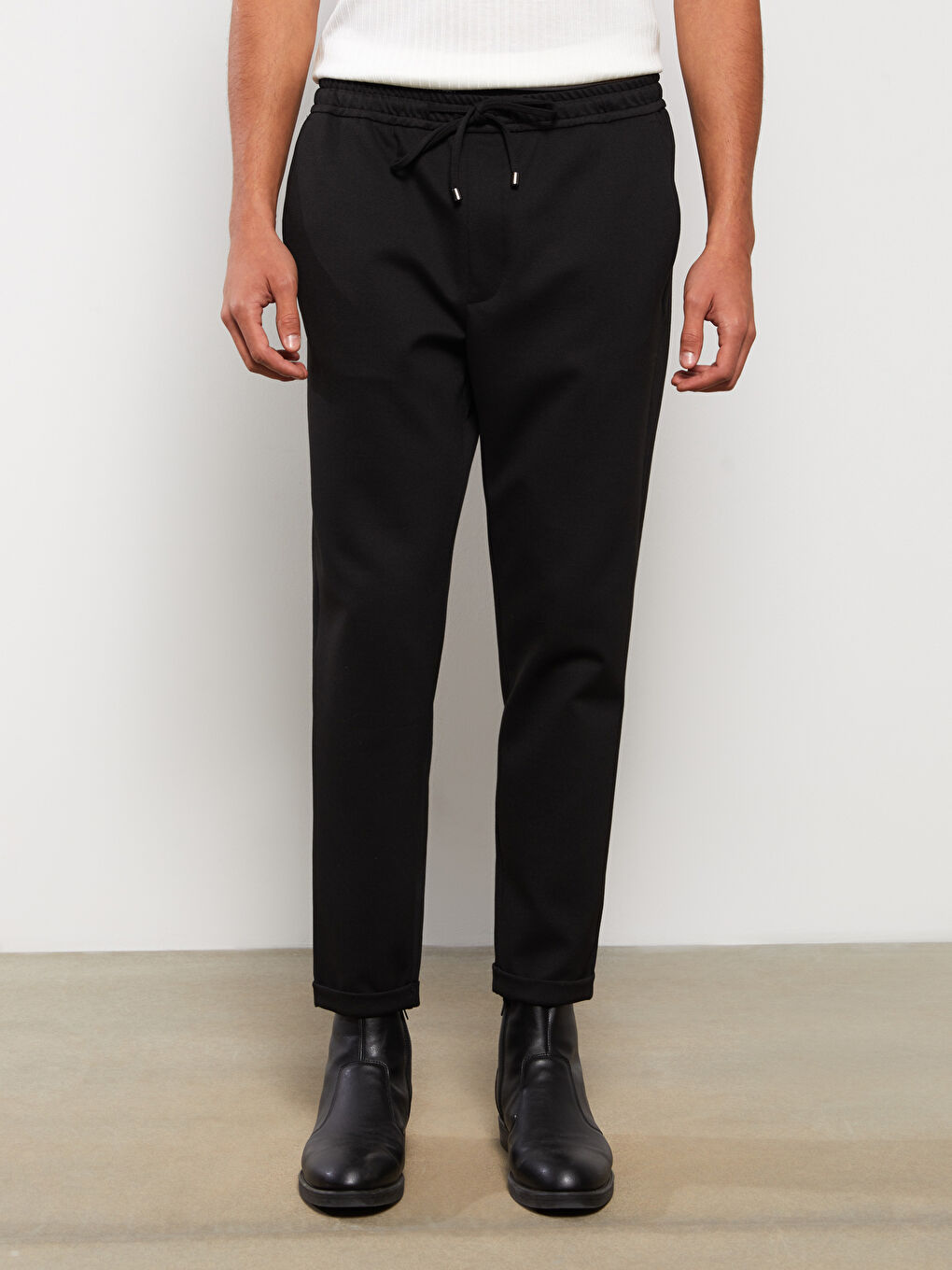LCW Vision Slim Fit Beli Bağlama Detaylı Erkek Pantolon -W23943Z8-E0N
