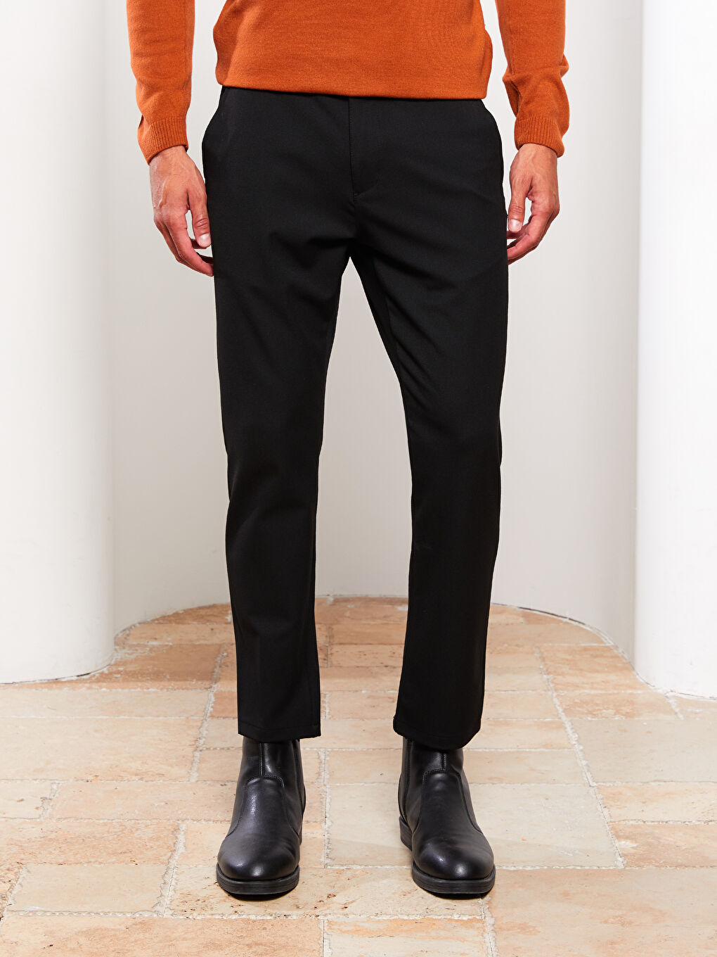 Текстурированные мужские брюки Slim Fit-2