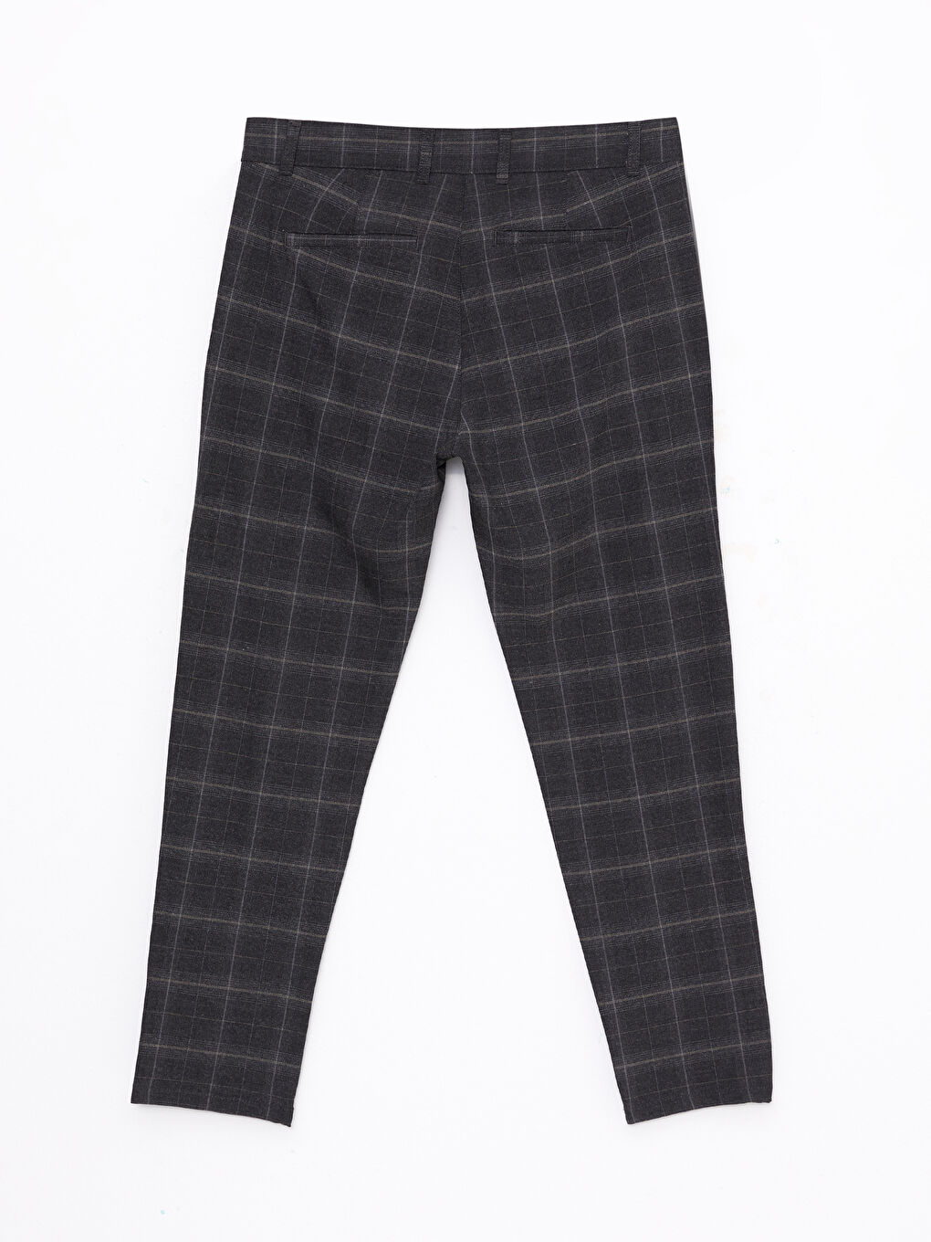 LCW Vision Gri Slim Fit Ekose Erkek Pantolon - 6