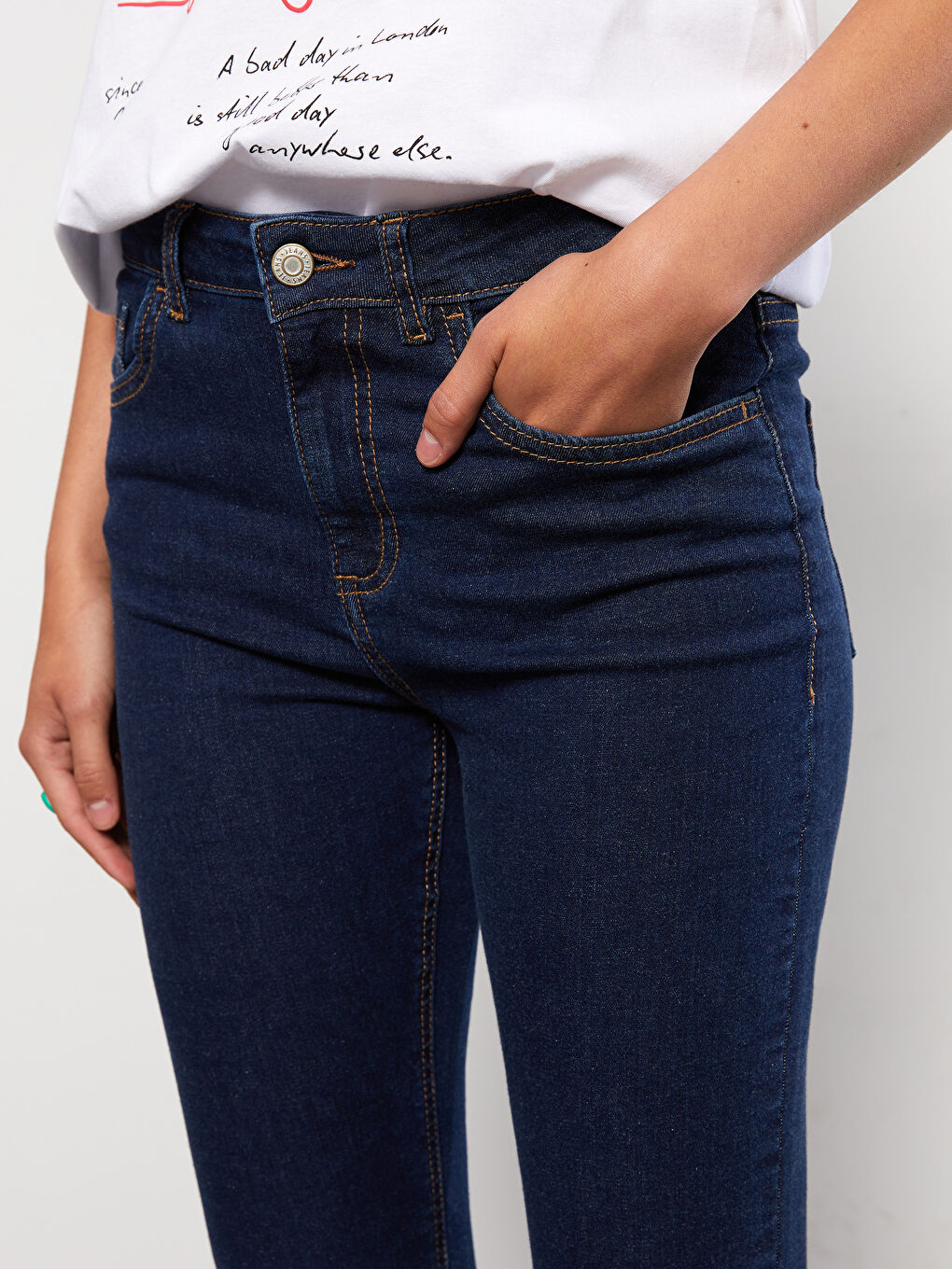 Джинсы с высокой посадкой Марс клёш для женщин-3