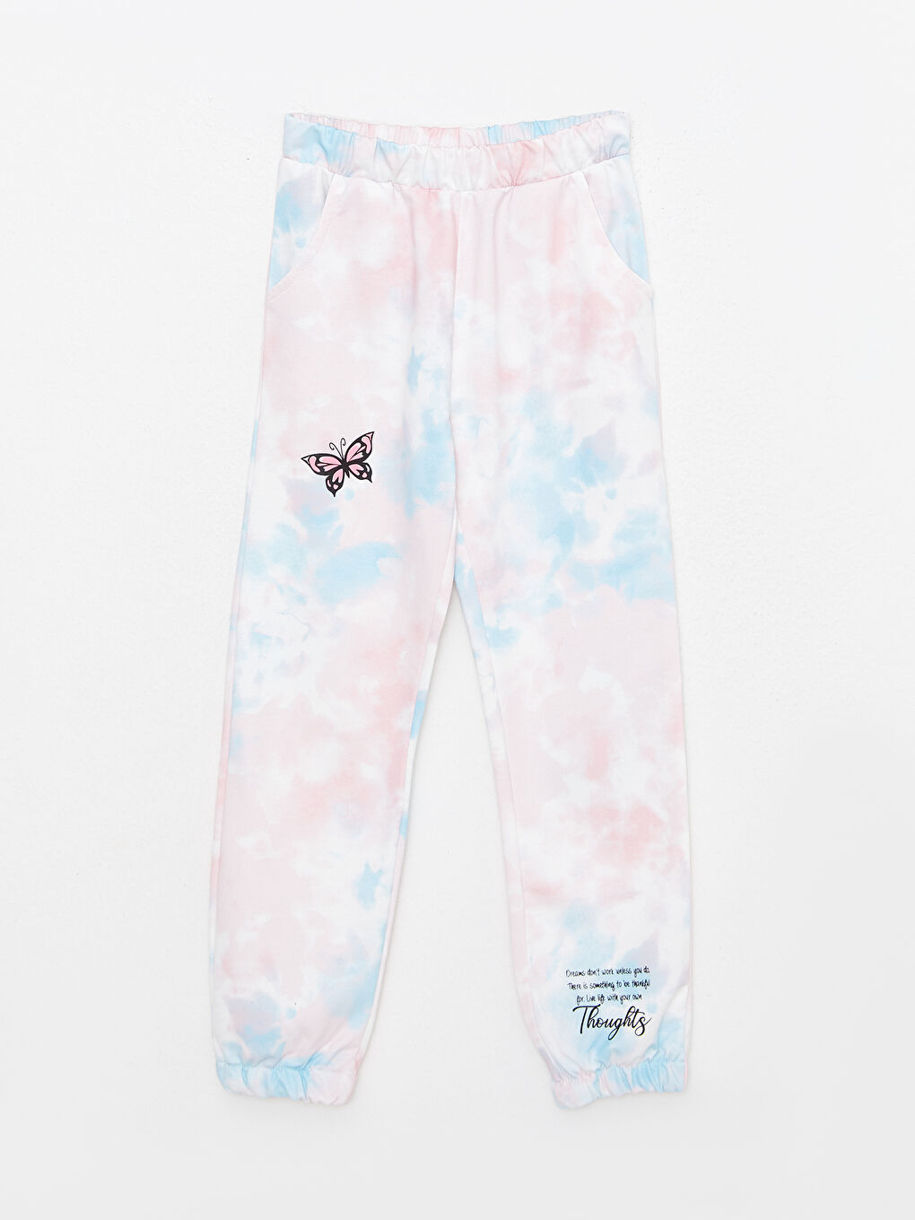 Karışık Kapüşonlu Baskılı Uzun Kollu Kız Çocuk Sweatshirt ve Eşofman Altı-2