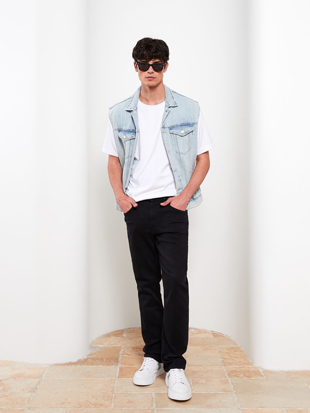 Siyah 790 Rahat Kalıp Erkek Jean Pantolon-1