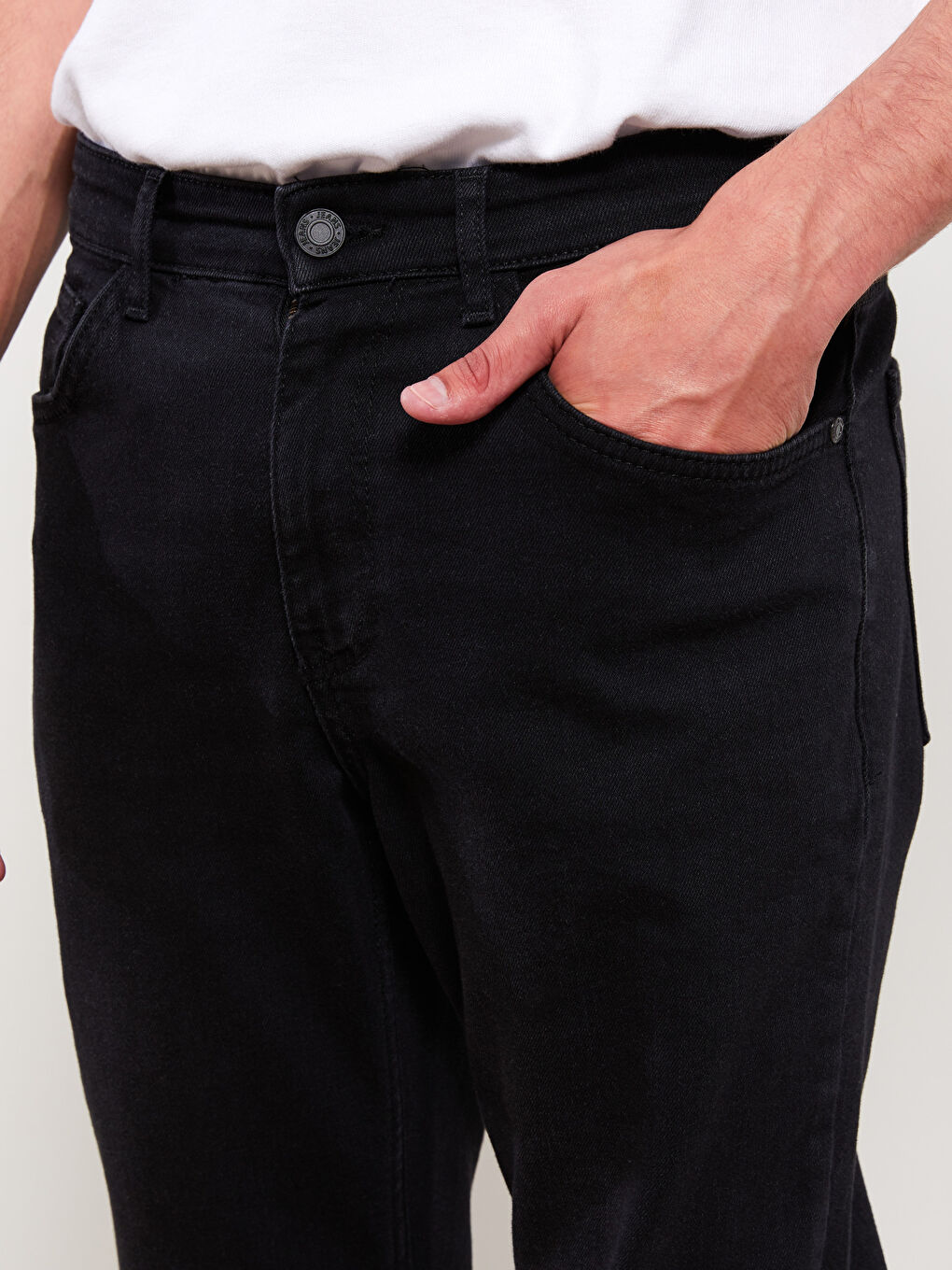 Siyah 790 Rahat Kalıp Erkek Jean Pantolon-2