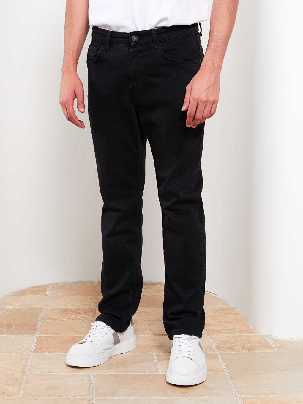 Siyah 790 Rahat Kalıp Erkek Jean Pantolon-3