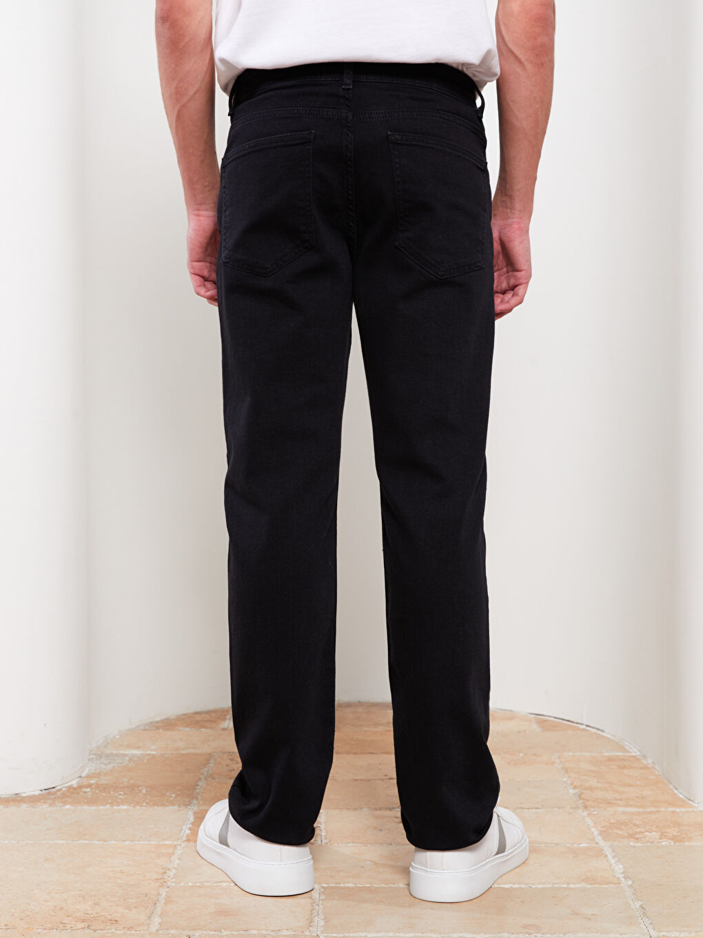 Siyah 790 Rahat Kalıp Erkek Jean Pantolon-4