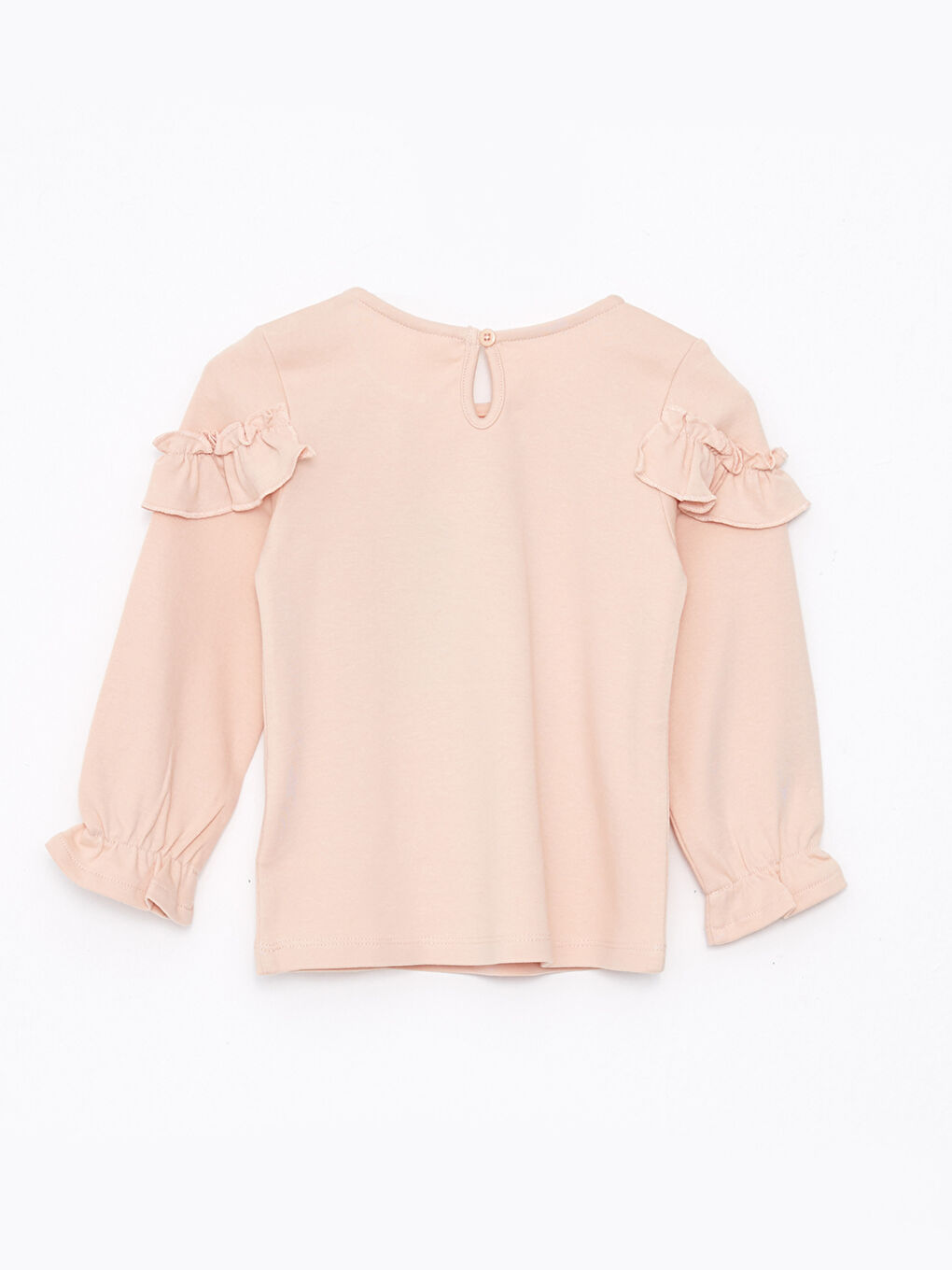 Tricou pentru Bebeluși Fete cu Mânecă Lungă și Guler Rotund Imprimat-4