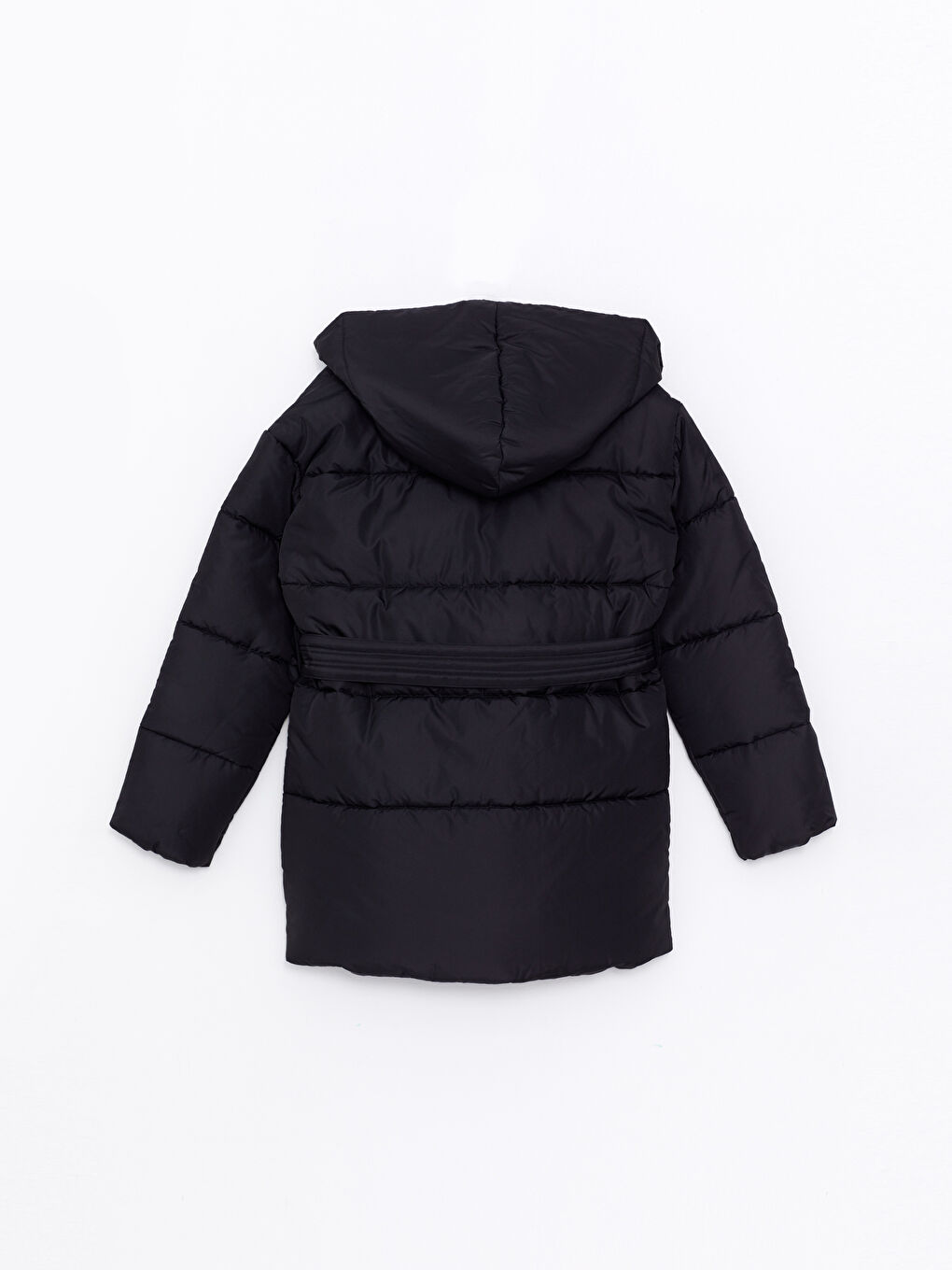 Women's Hooded Plain Puffer Coat-7