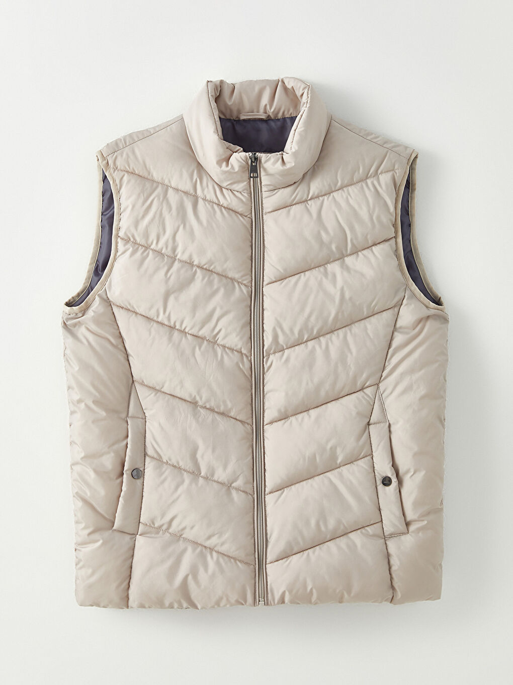 Standard Fit Funnel Neck Men's Waistcoat-6